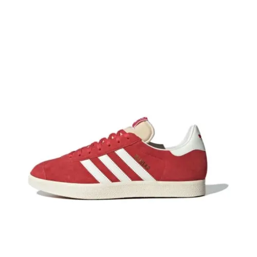 Adidas Originals Gazelle Скейтборд Кроссовки Унисекс Красные Белые