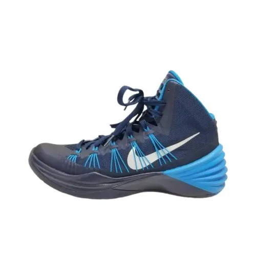 nike Hyperdunk 2013 Slip-resistant Abrasion-resistant MID Топ Беговые кроссовки Мужской Синий