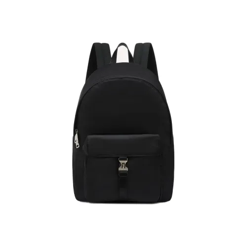 Furla Nylon Leather-Trimmed Backpack Men's Black