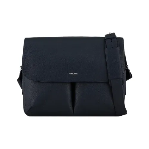 GIORGIO ARMANI Сумка через плечо из коровьей кожи мужская темно-синий