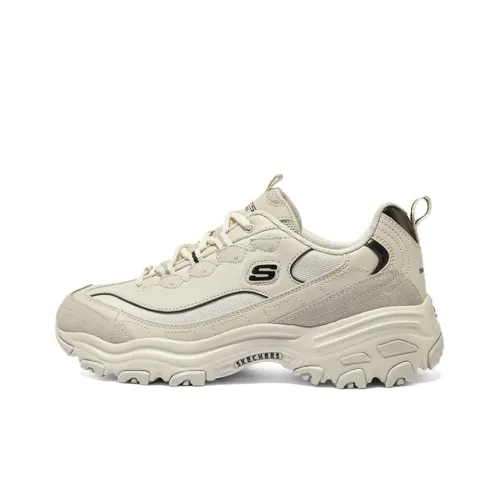 Skechers D'Lites 1,0 Low-Top Кроссовки с Толстой Подошвой Бежевые Черные Мужские