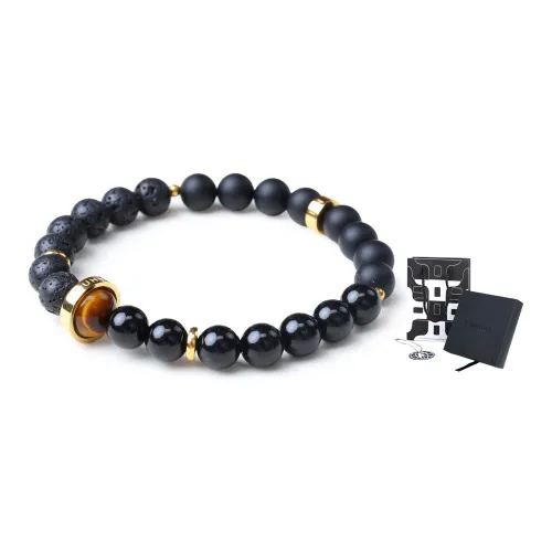 FOUNDIN Желтый Тигр'S Eye Вулканический камень Браслеты Мужской