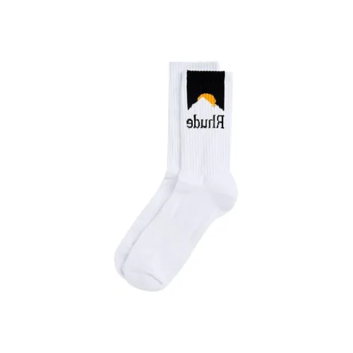RHUDE Белые Мужские Носки MID до икры