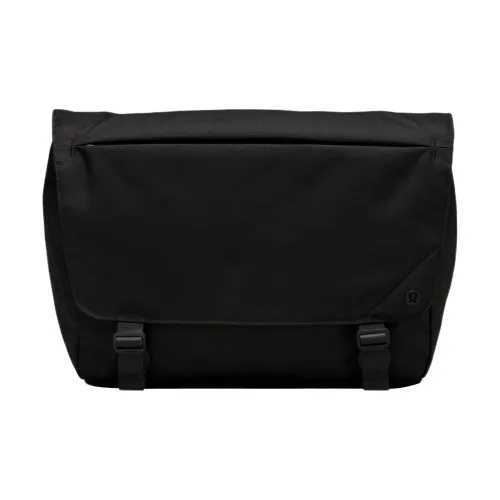 lululemon Водонепроницаемая ткань курьерская сумка сумка на плечо мужская черная