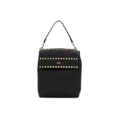 Valentino Rockstud Телячья кожа с текстурой Рюкзак Стандартный Женский Черный