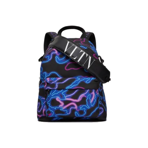 Valentino Нейлоновая сумка рюкзак большой мужской черный синий фиолетовый