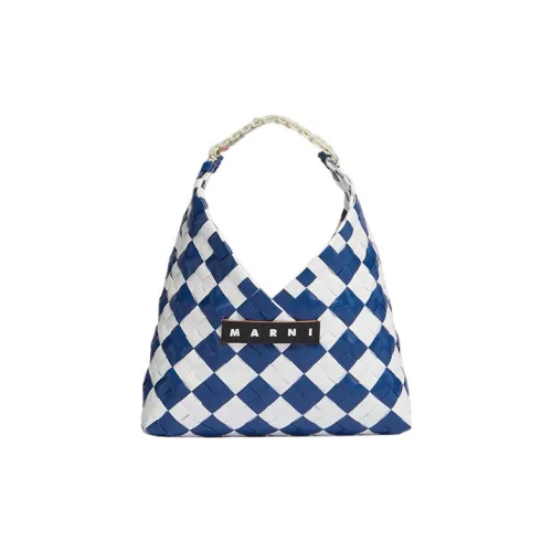 MARNI Полипропиленовая сумка женская синяя белая