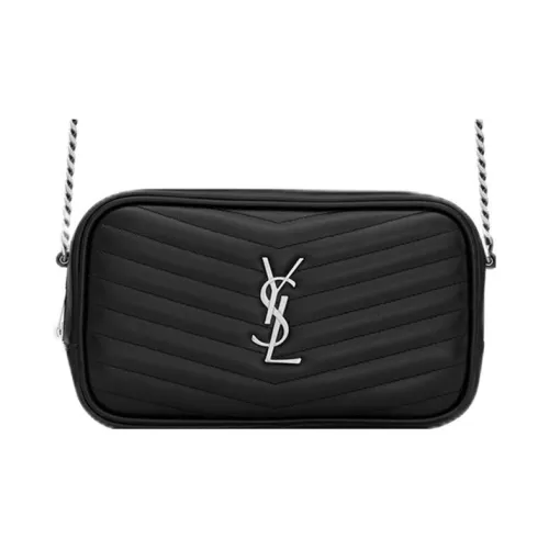 SAINT LAURENT LOU Корова Кожа Camera Сумка Сумка через плечо Сумка на плечо Женская Черная