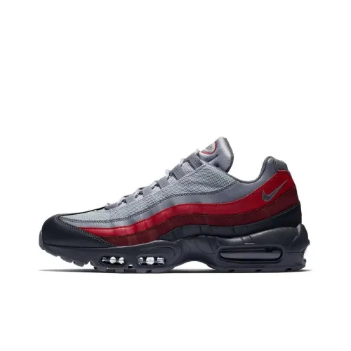 Nike Air Max 95 Беговые кроссовки Низкий топ Серый Красный Мужской
