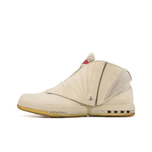 Jordan Air Джордан 16 Противоскользящий устойчивый к истиранию MID Топ Винтажные баскетбольные кроссовки Мужской Бежевый