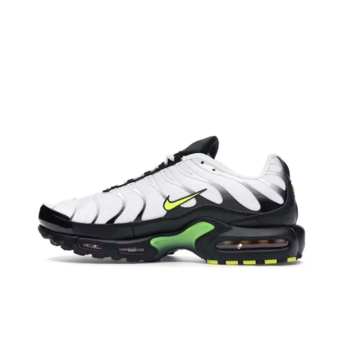 Nike Air Max Plus Амортизация Водонепроницаемый Низкий Топ Беговые кроссовки Унисекс Белый Черный