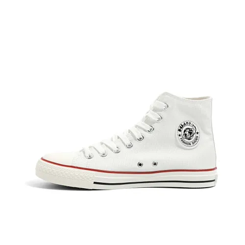 HUANQIU Противоскользящие Износостойкие Высокие Кеды Мужские Белый Фиолетовый