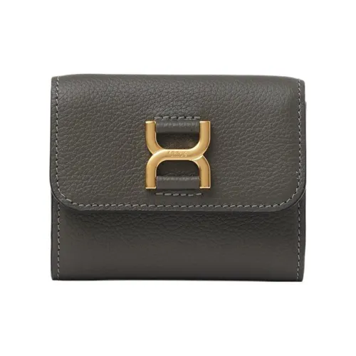 Chloe Marcie с рельефной телячьей кожей держатель для карт кошелек маленький женский слоновая серый