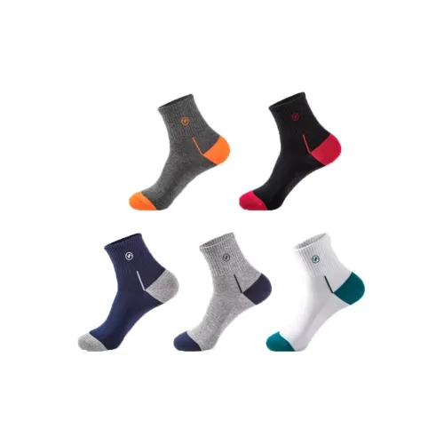 Lanza 5 пар Темно-синий + Темный Фотиния Серый + Светлый Фотиния Серый + Белый + Черный Мужские носки MID до икры