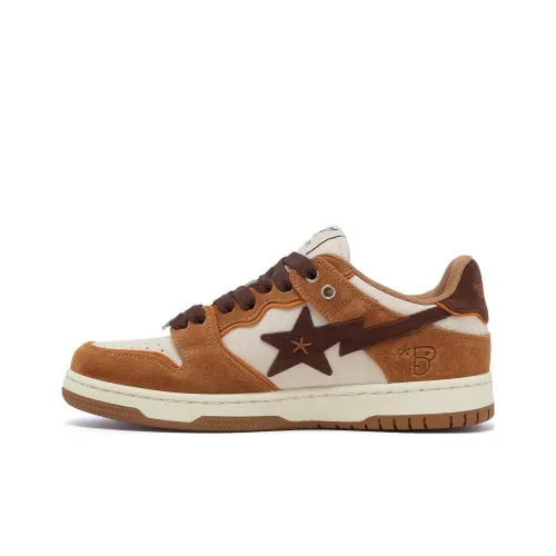 A BATHING APE STA Скейтборд Кроссовки Низкие Коричневые Женские