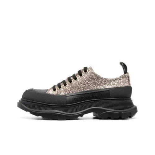 Alexander McQueen Tread Slick Повседневный Низкий Топ Черный Золото Женский