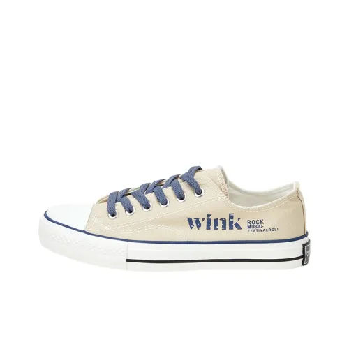 NOME Canvas Shoes Low Top Beige Blue Women's