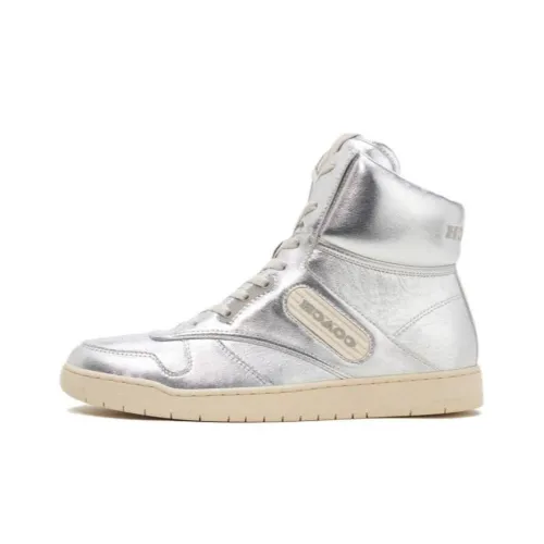 COACH Высокие Кроссовки для скейтбординга Женские Серебряные