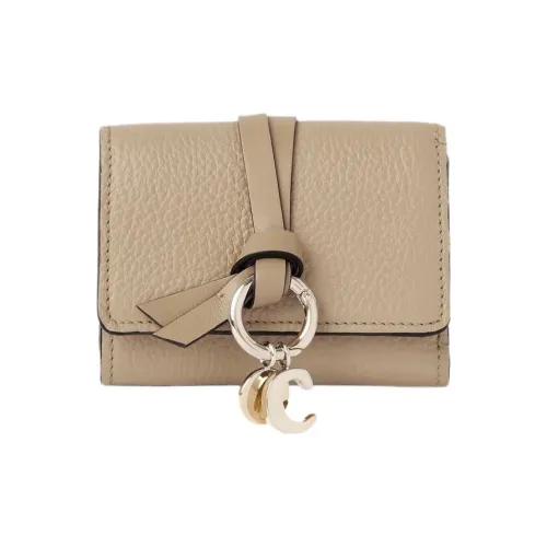 Chloe Alphabet с рельефным узором Телячья кожа Держатель для карт кошелек Мини Женский Clay Brown