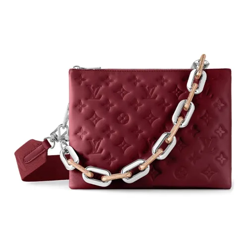 LOUIS VUITTON Coussin Овечья шкура Сумка Сумка через плечо Маленькая Женская Красная