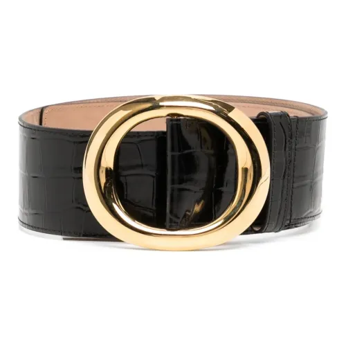 MICHAEL KORS Круглый Одиночное Кольцо Кожаный Ремень Женский Черный Ширина 6 см