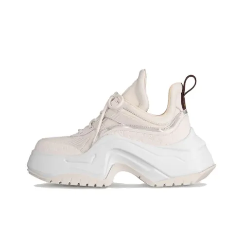 LOUIS VUITTON Archlight 2,0 Дышащий Низкий Топ Повседневная Обувь 5CM Женская Белая