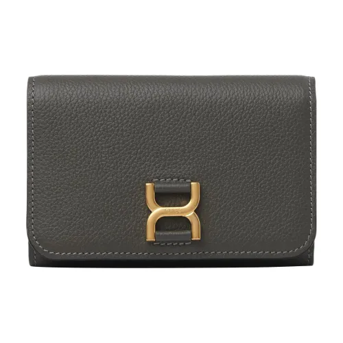 Chloe Marcie Крупнозернистая текстура Телячья кожа Кошелек Средний Женский Слон Серый