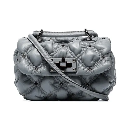 Valentino Кожа Сумка через плечо Женская Серого цвета