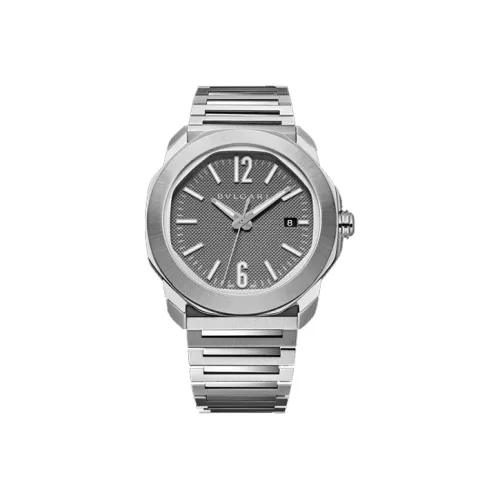 BVLGARI Octo Roma Часы Антрацитовый Циферблат С Узором Clous De Paris