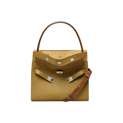 TORY BURCH Lee Radziwill Телячья кожа с замшей и кожаная отделка одно плечо маленькая сумка женский светло-коричневый