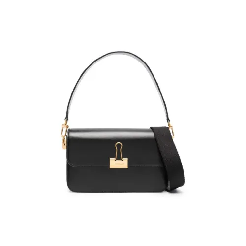 Off Белый Кожа Сумка через плечо Стандартная Женская Черная