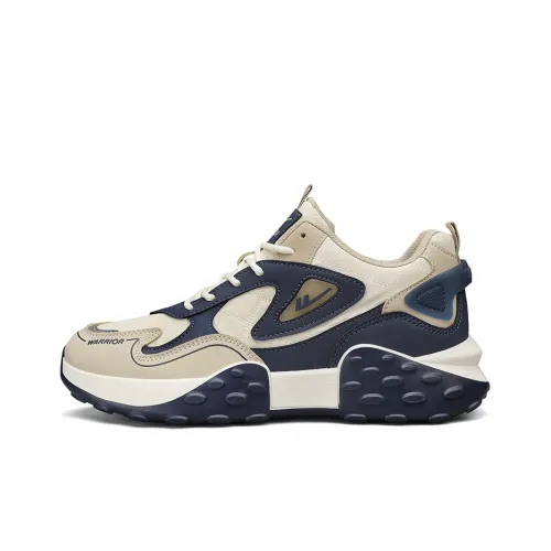 Warrior Устойчивый к истиранию противоскользящий амортизирующий низкий топ кроссовки с толстой подошвой мужской бежевый хаки темно-синий