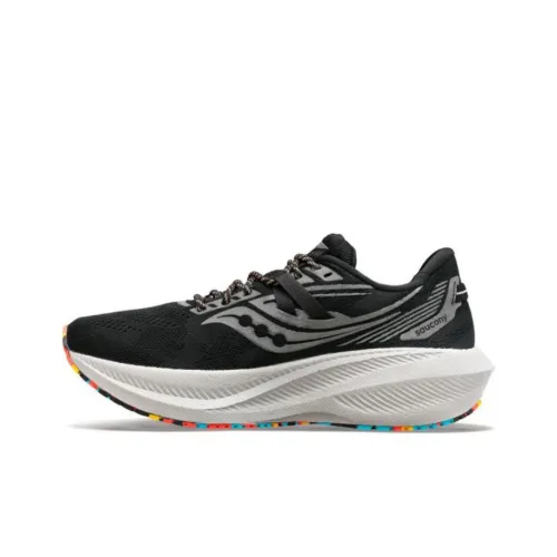 Saucony Triumph 20 Амортизаторы Slip-resistant Низкий топ Беговые кроссовки Мужские Черные