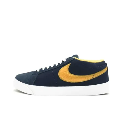 Nike Blazer Slip-resistant Abrasion-resistant Low Top Skateboard Shoes Unisex Blue Найк Блэйзер Противоскользящие Устойчивые к истиранию Низкие Кроссовки для скейтбординга Унисекс Синий