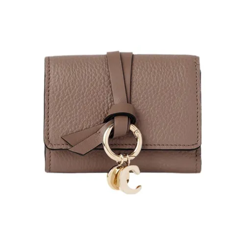 Chloe Alphabet с рельефной текстурой держатель для карт и кошелек из телячьей кожи мини женский Wood розовый