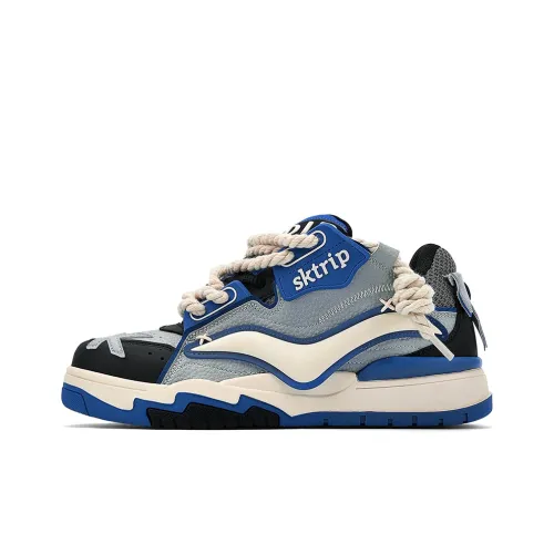 SK.TRIP Kunpeng Износостойкие визуально увеличивающие рост Низкие кроссовки для скейтбординга Унисекс Ледниково-голубой