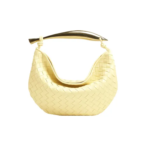 Bottega Veneta Sardine Овчина Сумка Маленькая Женская Светло-желтая