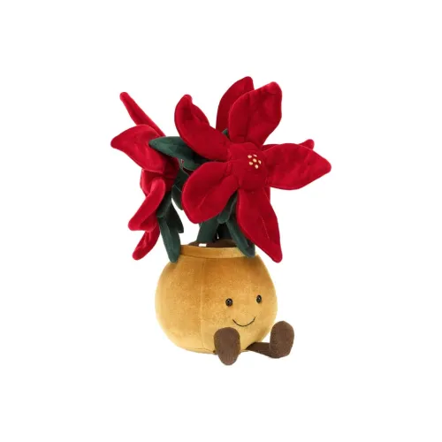 JELLYCAT Fun Plant Collection Один Пурпурно-розовый Цветочный дизайн Куклы Плюшевая кукла 24 см Высота в сидячем положении