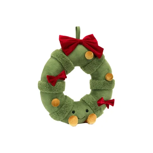JELLYCAT Christmas Series Используемый Декоративный Венок Кукла Плюшевая Кукла 44 см Высота В Сидячем Позе