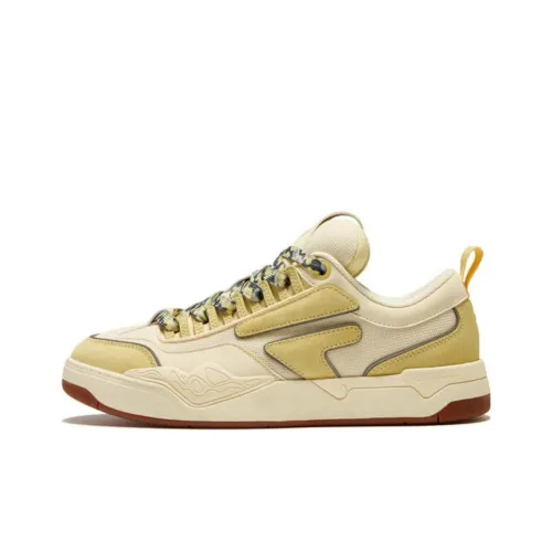 BEAMS совместный бренд x FILA FUSION Nollie Low Топ Скейтборд Кроссовки Мужские Прозрачные Желтые Chantilly Кремовый