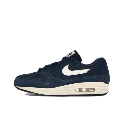 Nike Air Max 1 Low Топ Беговые кроссовки Мужской Черный