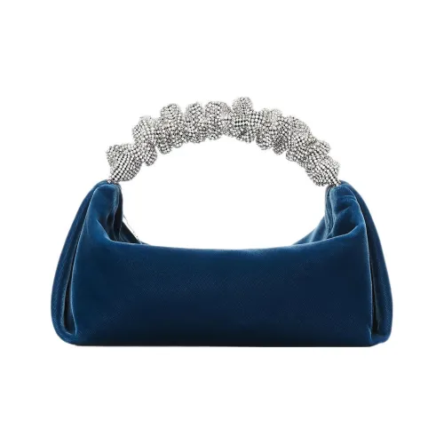 Alexander Wang Scrunchie Вельвет Сумка Мини Женская Индиго