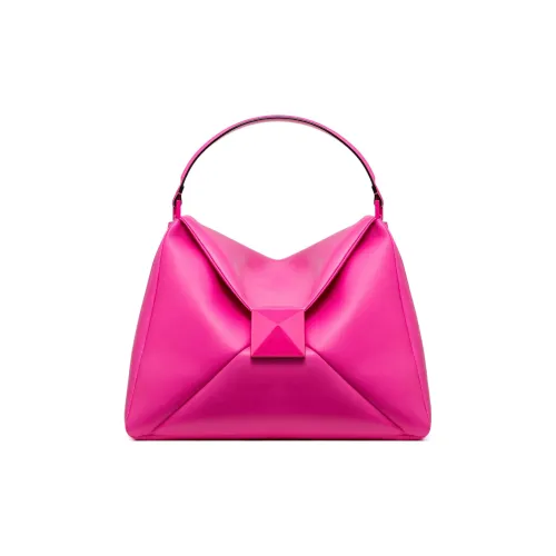 Valentino One Stud Овечья шкура Хобо Сумка Сумка Большая Женская Розовая