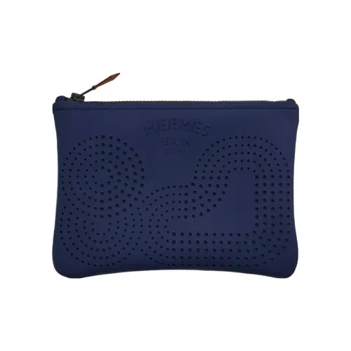 HERMES Neobain Полиамид Клатч Маленький Женский Темно-синий