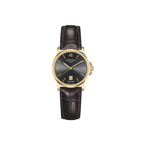 CERTINA Camaro Collection Кварцевый механизм Мужские часы Циферблат 38 мм Черный корпус из нержавеющей стали