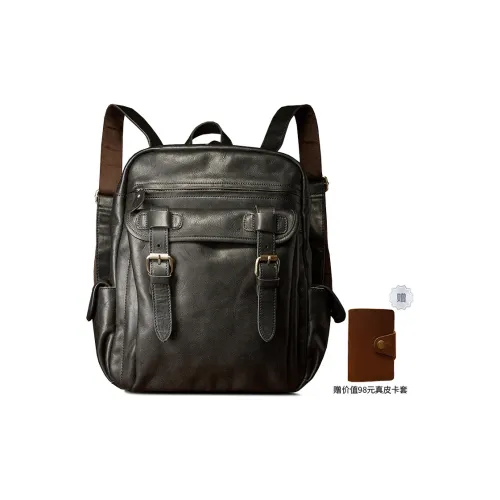 Simple Nature Коровья кожа Рюкзак Средний Унисекс Черный