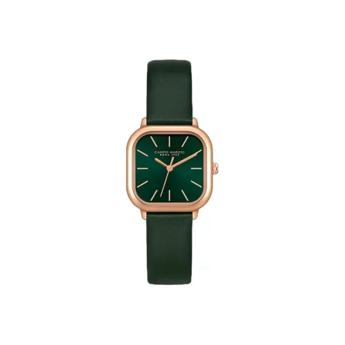 CAMPO MARZIO ROMA 1933 Doulis Collection Женские часы Кварцевый механизм Ремешок из натуральной кожи Зеленый циферблат