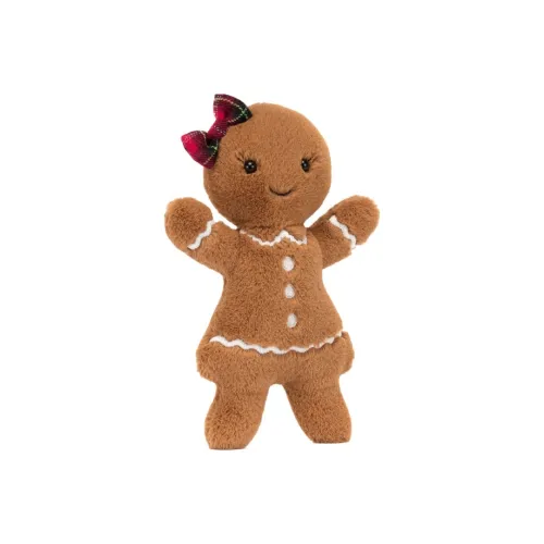 JELLYCAT Christmas Series Gingerbread Rubies Medium Plush Doll 18cm 33cm Body Length JELLYCAT Christmas Series Gingerbread Рубины Средняя Плюшевая Кукла 18см 33см Длина Тела