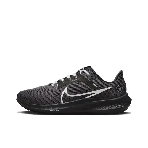 Nike Air Zoom Pegasus 40 Устойчивый к истиранию Низкий Топ Тренировочные Беговые кроссовки Мужские Серый Черный