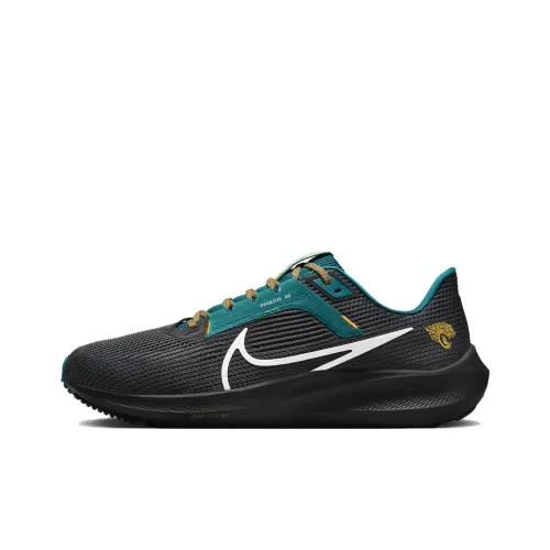 Nike Air Zoom Pegasus 40 Устойчивый к истиранию Низкий Топ Марафон Беговые кроссовки Мужские Серый Зеленый